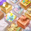 25 шт. подарочных коробок из крафт-бумаги, квадратные коробки для свадебных конфет, компактные и портативные для ювелирных изделий, конфет или небольших подарков, изысканное свадебное украшение