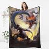 Chinese Dragon Soft Plush Sofa Bed Throwing Cartoon Picnic Blankets Modern Flannel Blanket Cover Gedruckt Bettdecke Geschenk