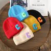 Autumn and Winter Letter Embroidery Big C Student Couple Knitted Hat Outdoor Warm and Cold Wool Hat