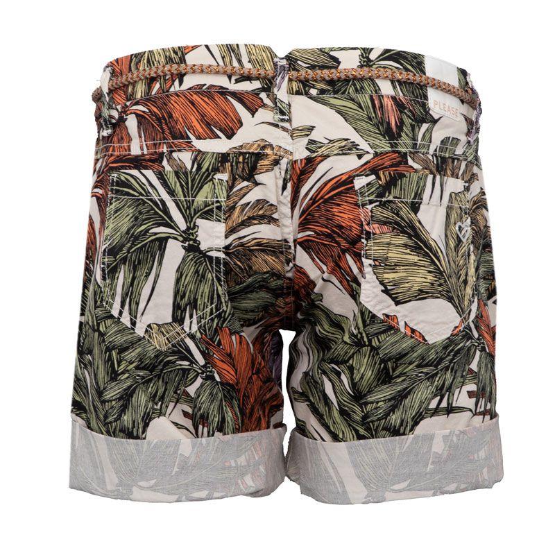 Шорты с пальмами веревочный пояс Женские PLEASE