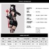 Halloween Costumes Seductive Witch Spider Women Sexy Cosplay Lingerie PU Faux Leather Bodycon Dress Tight Hip Stocking Outfit