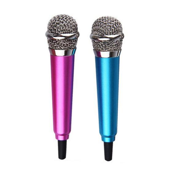 Mini Microphone High Fidelity Sensitive Aluminum Alloy 3.5mm Handheld Condenser Microphone for Daily Life