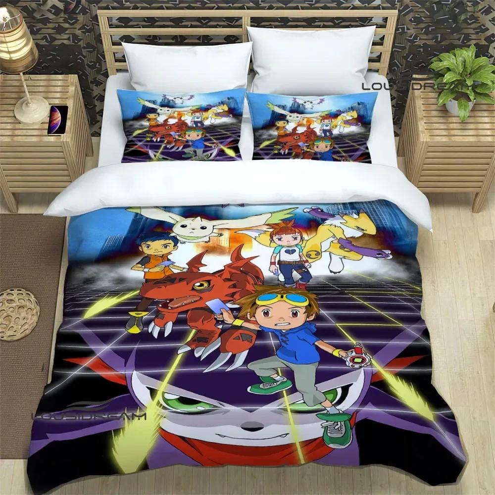 3D Digimon cartoon printed Bedding Sets exquisite supplies set duvet cover bed comforter set bedding set luxury birthday gift