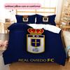 Real Oviedo Pattern Bedding Home Decoration Birthday Gift (1 * duvet cover + 2 * pillowcase, without core)