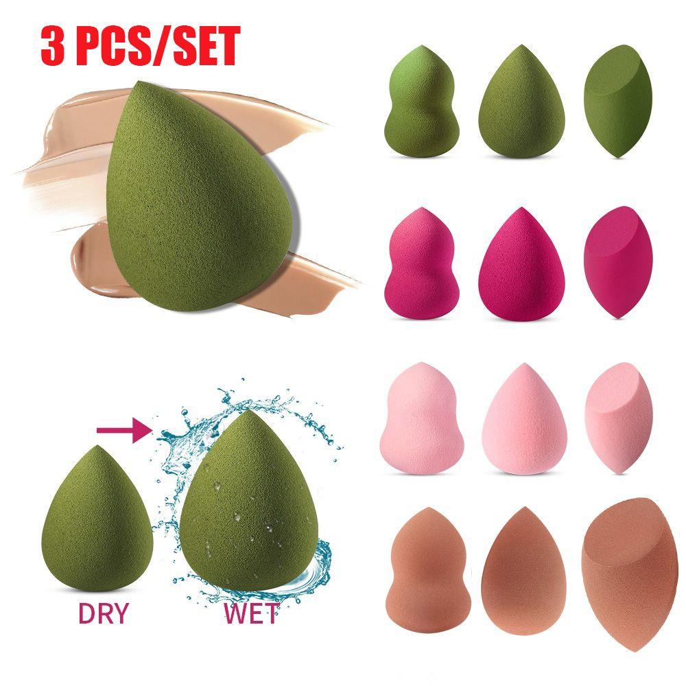 3Pcs Makeup Multi-color Cosmetic Tools Sponge Puff Blending Sponges Foundation Powder Blender Puff