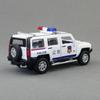 Alloy Car Model Hummer H3 Police Suv With Sound Light For Kids Play