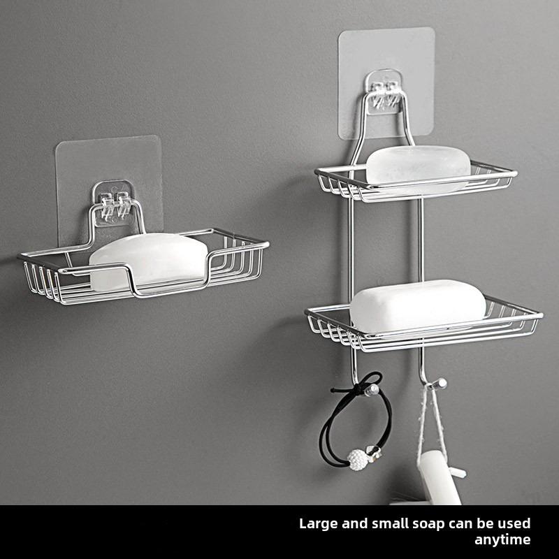 Настенная мыльница из нержавеющей стали - Без сверления, Дренажная конструкция для организации ванной комнаты