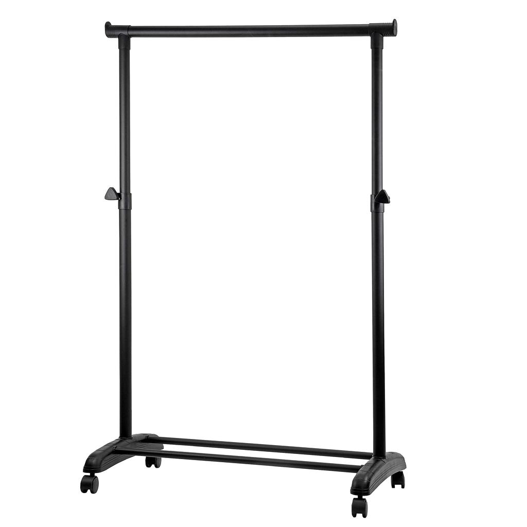 Pearl Metal Clothes Hanger Rack Limited Edition Matte Black Single Load Capacity 20kg Width 80cm Extra Thick Pipe Casters Height Adjustable BLKP Black