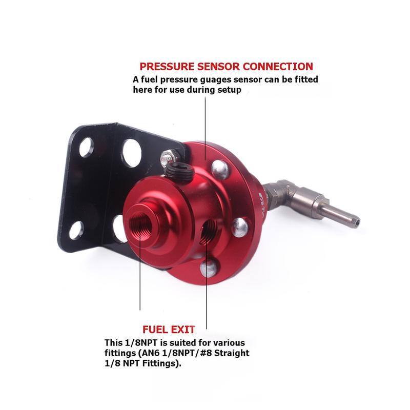 Universal Adjustable Fuel Pressure Regulator tomei Type With Original Gauge and Instructions AN6 1/8NPT RS-FRG003