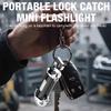 Mini EDC Keychain Flashlight-COB Work Light, Portable Emergency Lamp Handheld Flashlight for Hiking,Self-Defense Safety Lighting