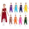 Girls Lyrical Dance Dress - Shiny Rhinestones One Shoulder Sleeveless Cutout with High-Low Flowy Mesh Skirt