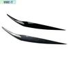 For 13-17 Ford Fiesta MK6.5 Glossy BLK Front Headlight Eyelid Eyebrow Trim 2PCS