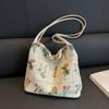 Large Capacity Bag Canvas Leisure Shoulder Bag Floral Small Handbag