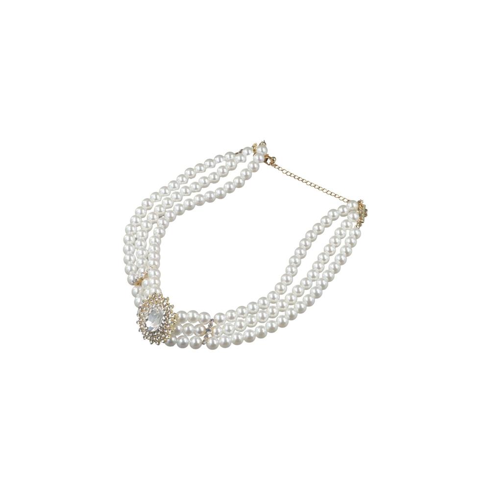 Zinc Zinc Alloy Flower Rhinestones Clavicle Chain Jewelry Accessories Korean Style Choker Women Necklace