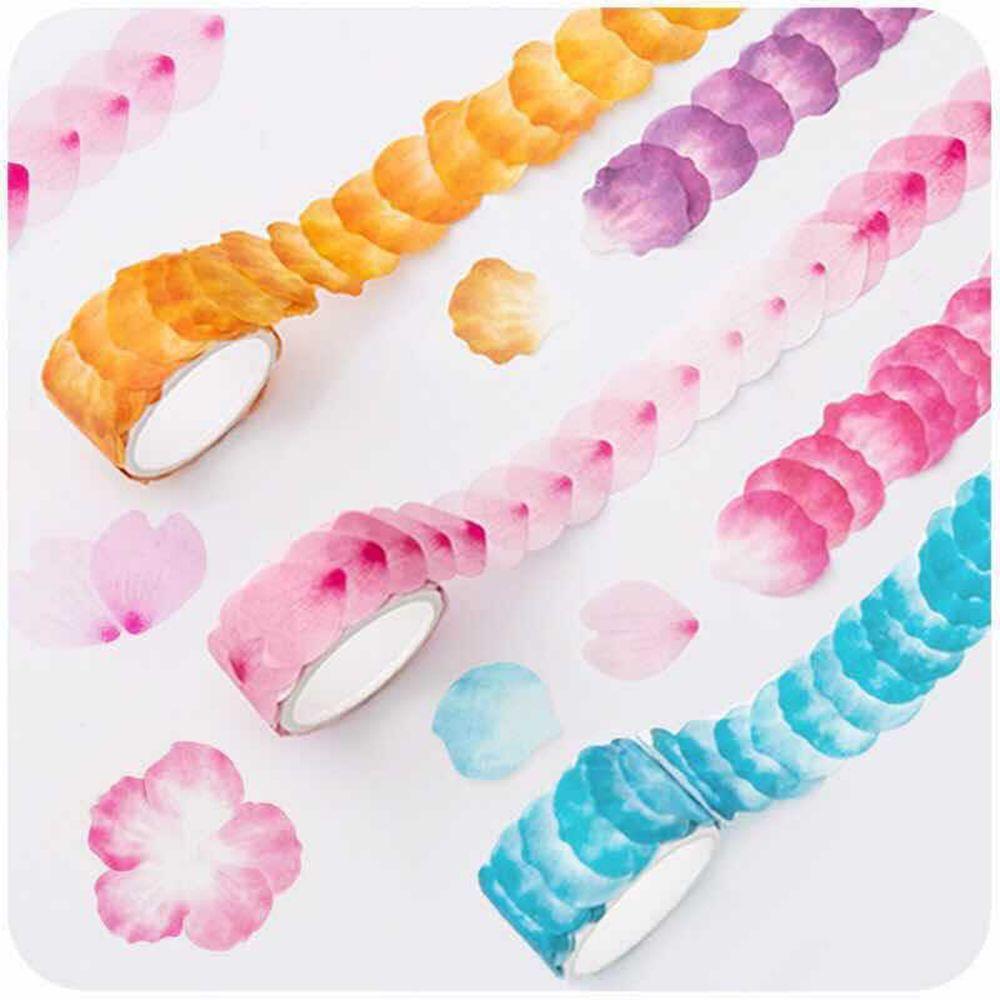 200PCS DIY Sticker Stylish Scrapbooking Masking Tape Sticky Paper Flower Petals Tape