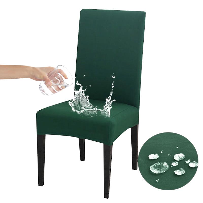 Водонепроницаемые однотонные эластичные чехлы на стулья Универсальные размеры