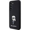 Karl Lagerfeld Silicone Ikonik Metal Pin Case For Samsung Galaxy S23+ - Black