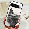 Закаленное Стекло Чехол Для Телефона Для Google Pixel 9 Pro XL Жесткий ПК Funda Для Google Pixel 9a Pixel9 5G Милое Животное Стеклянная Задняя Крышка