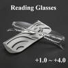 +1.0 ~ +4.0 Портативные очки для дальнозоркости Унисекс Ультралегкие очки для чтения Бескаркасные Полимерные Полуободковые Очки для чтения
