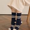 Abiruz Women's Double-Point Stripe Socks Navy HM-111-UNI