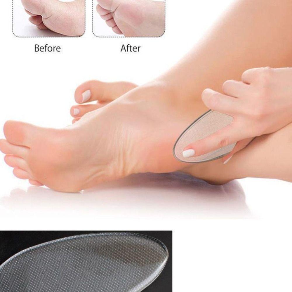 Glass Heel File Tool Wet Dry Dual Use Pedicure Tool Clear Nano Foot File Exfoliating Tool