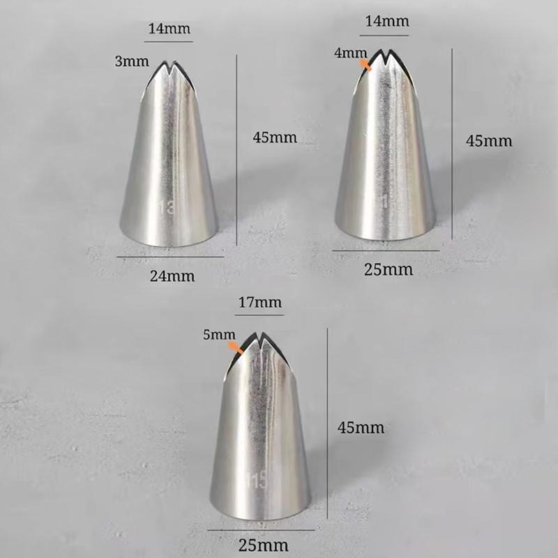Bow Tie Piping Tip Stainless Steel Leaf Lily Fondant Cream Squeeze Nozzle Cookie Cake Decorating Kitchen Baking Tools