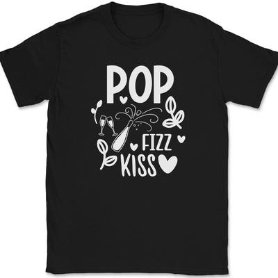 Футболка Pop Fizz Kiss Новогодний вечер Свадебная вечеринка Мероприятие Групповой подарок Футболка