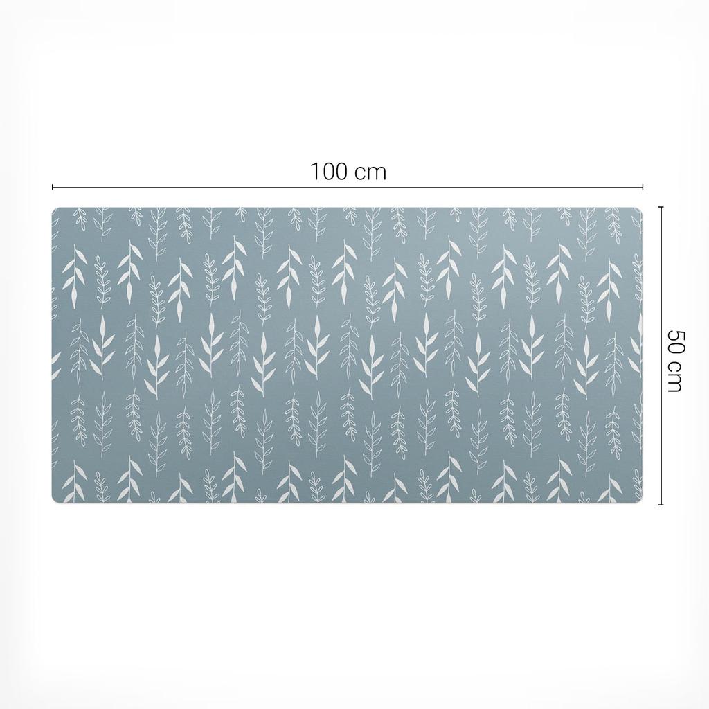 Gaming Mouse and Keyboard Pad Plant Leaf Pattern 100x50 cm
