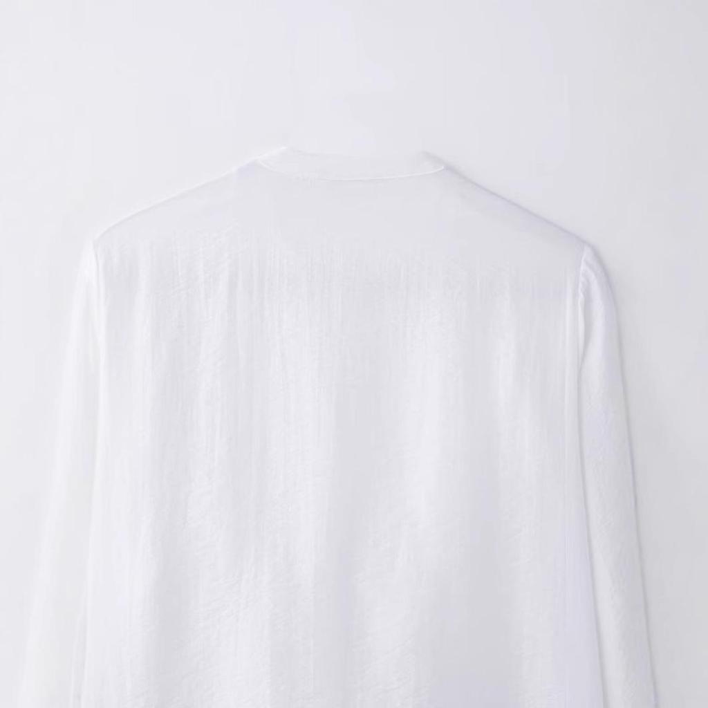 Spring 2025 Women's European & American Style Fashion Lace Layered Shirt