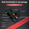 Square Angle Ruler Al Alloy Scribe Ruler 45° 90° Scribing Gauge Double-side Metric Scale for Woodworking Measuring Scribe Tool