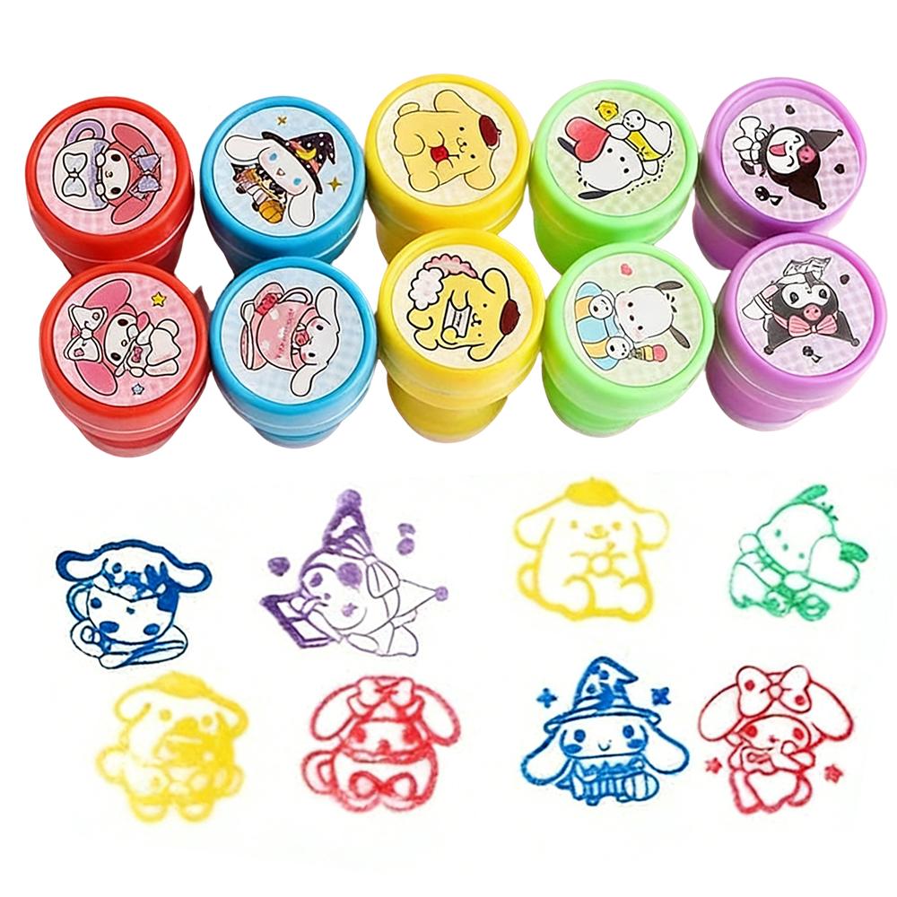 Sanrio Забавные штампы Куроми Мой Мелоди Почакко Детская развивающая игрушка Материал для дневника Награда в классе Портативная подарочная коробка