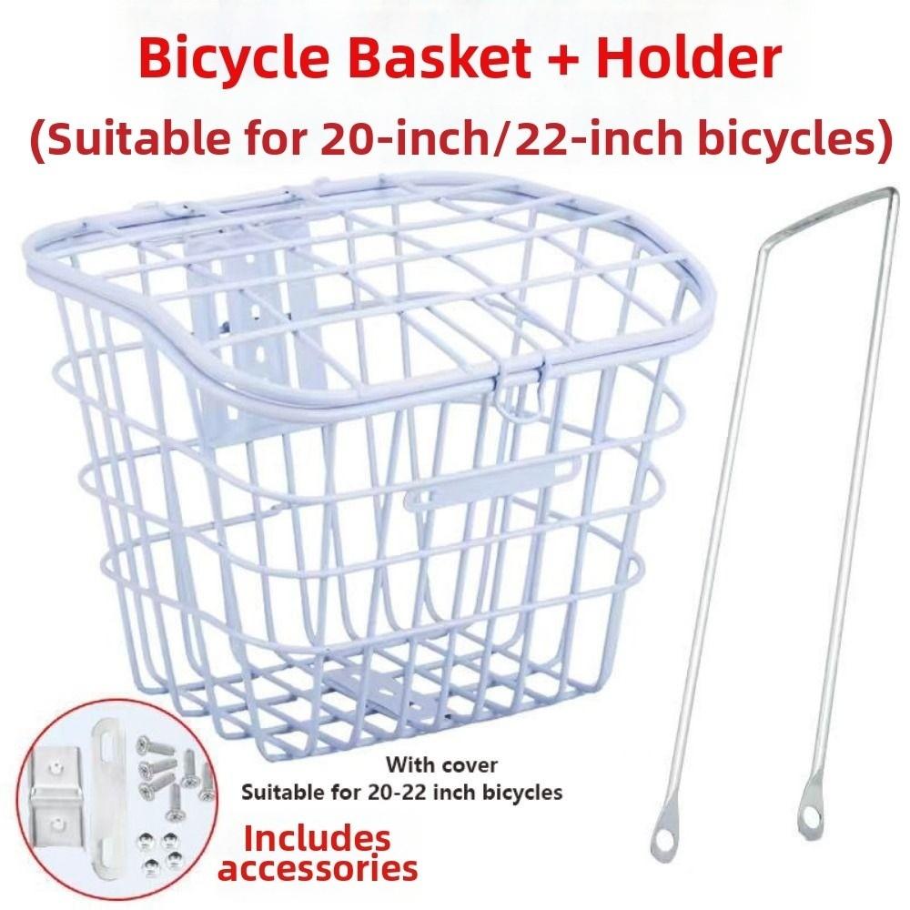 Universal Large Capacity Storage Baskets Metal Bicycle Front Basket Electric Bicycles Accessories