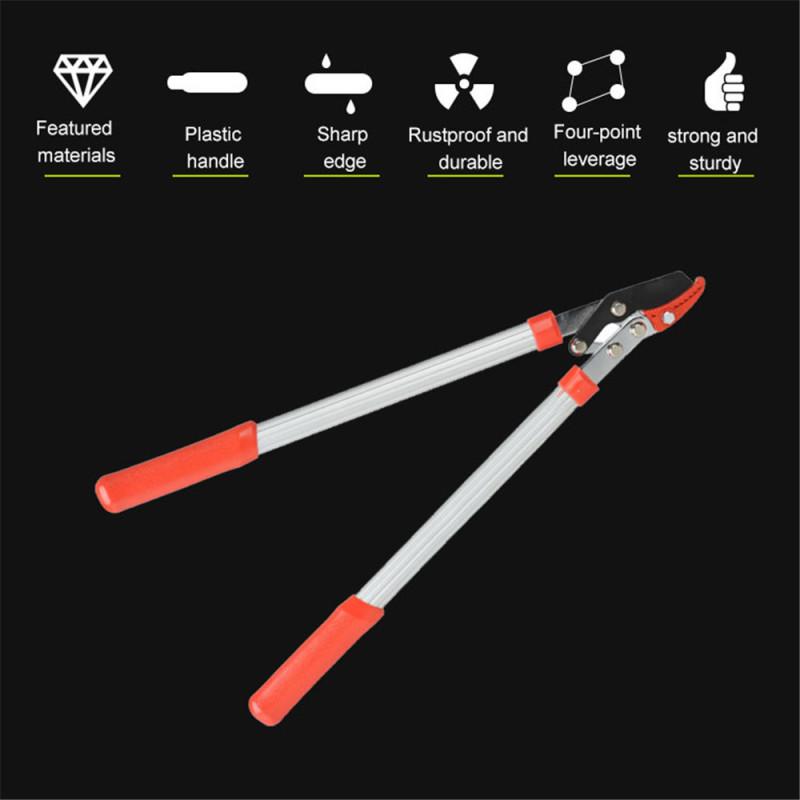 Long Length Scissor Hedge Anvil Shear Anti-Slip Grip Garden Pruning Hand Tool Ratchet Cut Tree Branch Garden Tools