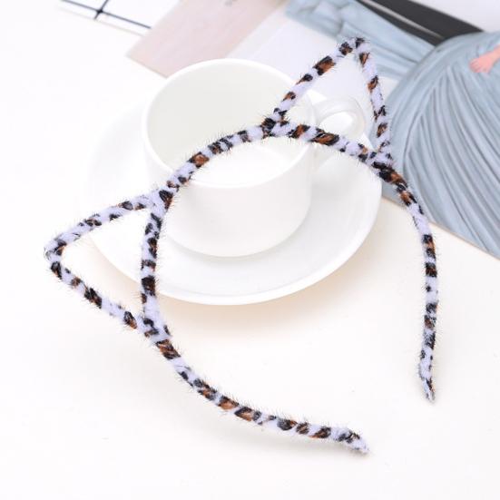 2 шт. Повязки на голову с кошачьими ушками, леопардовый принт, черный кот, котенок, животные ушки, обруч для волос, аксессуары для костюма на Хэллоуин, вечеринку, косплей