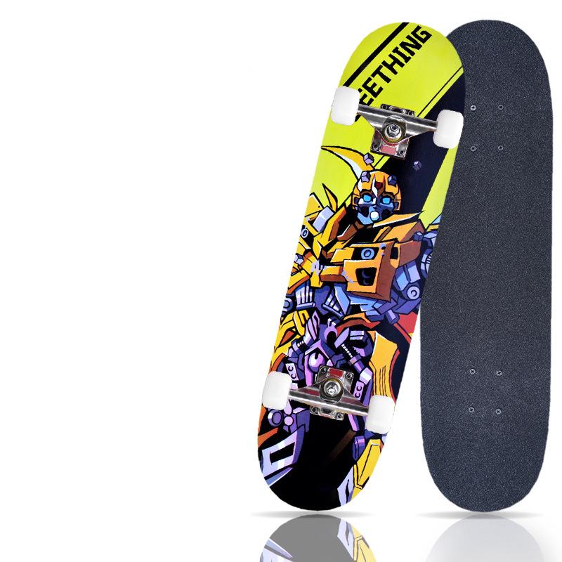 Pro Skateboard: Beginner-Ready Maple Longboard with Double Kick Deck for Adults & Kids