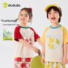 Dudu Family 7A Антибактериальная детская мультяшная футболка с коротким рукавом
