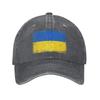 Vintage Ukraine Ukrainian Flag Pride Retro Style Sun Baseball Cap Unisex Washed Hip Hop Hats Design Running Hippie Baseball Caps