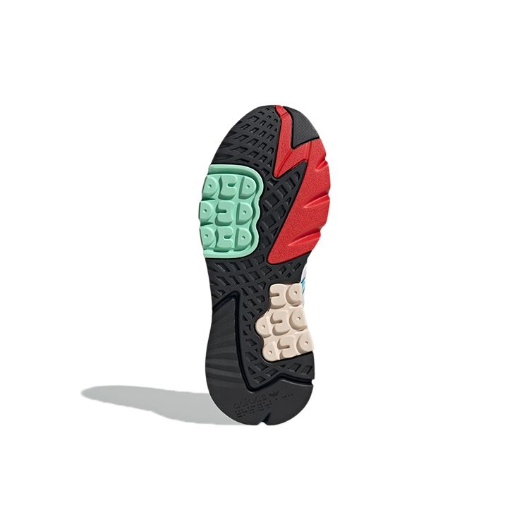 Adidas Originals Nite Jogger Fabric Versatile Trendy Shock Absorbing Non-Slip Durable Low-Top Lifestyle Casual Shoes Unisex Sneakers White GW4229