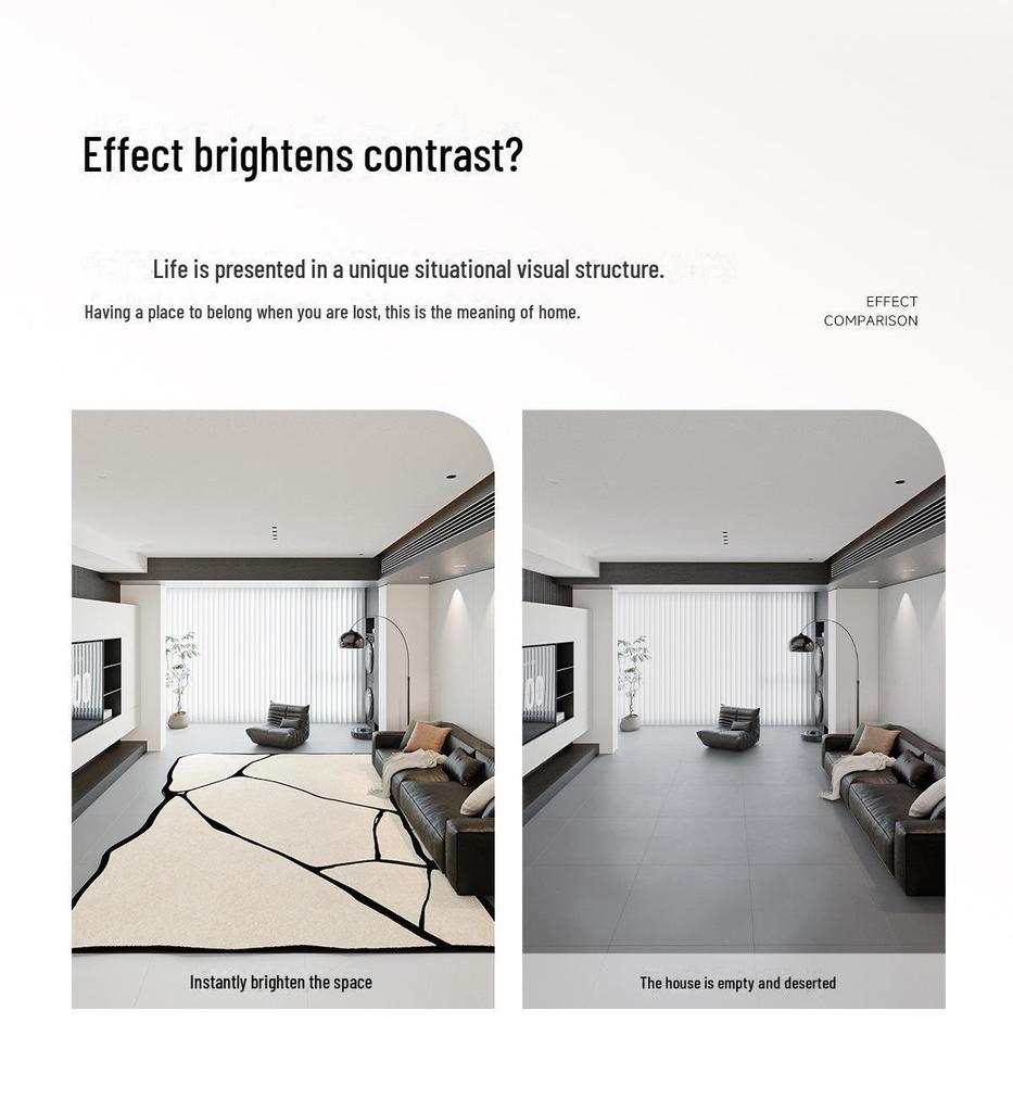 Итальянский минималистский роскошный ковер 2025 года: Устойчив к грязи, прост в уходе, идеально подходит для гостиной и спальни осенью/зимой