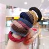 10Pcs Thick Hair Rope Hair Ties Ponytail Holder Solid Color Rubber Bands Girls