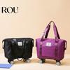 Luggage Organizer Bag Travel Duffel with Detachable Wheels Large Capacity Dry Wet Separation Waterproof Gym Oxford Cloth Outdoor Overnight Workout