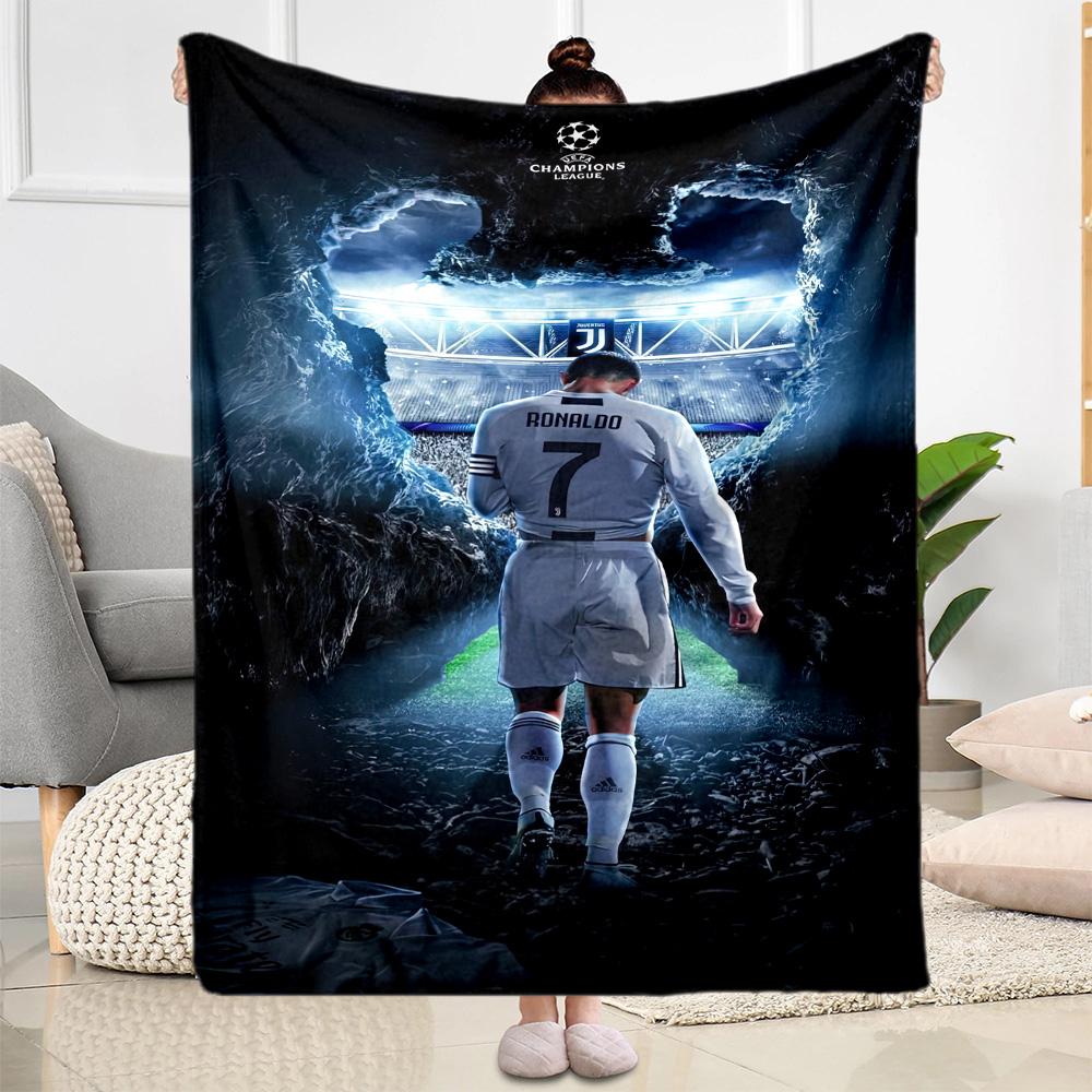 Cristiano Ronaldo Blanket Warmthful Decor Suitable For Bedding Office Seaside Allseason Use Modern Style Best Holiday Gift For Friends Family