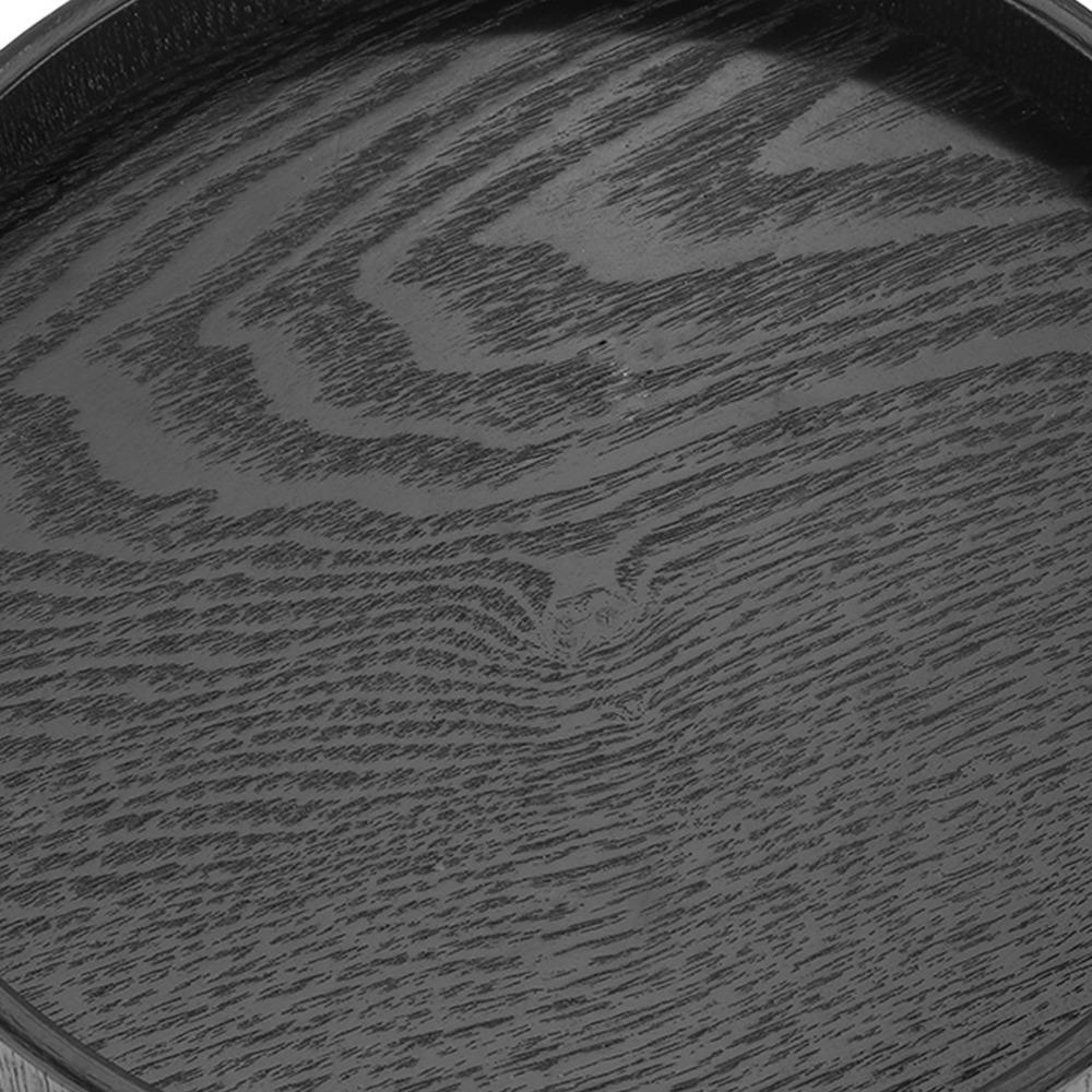 Black Color Wood Serving Tray Solid Wood Tea Serving Tray Platter Food Serving Tray  Restaurant Use