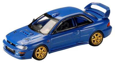 HJ64 Subaru Impreza 22B STi Version Раллийный базовый автомобиль CARBON BLUE Готовое изделие HJ647041BL 1/64 (GC8)