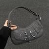 Sweet Cool Grey Shoulder Bag Women Designer Grunge Hot Girls Casual Handbag Lady Vintage Versatile Underarm Bag