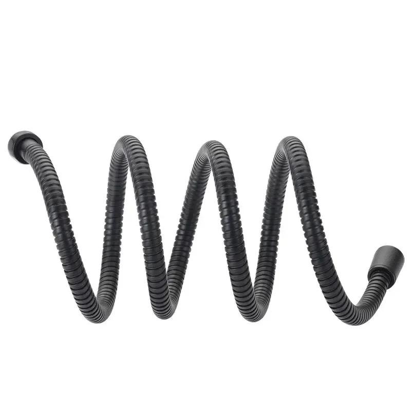 Upgrade Stainless1.5M Black Flexible Shower Hose Long Bathroom Shower Hose Extension Plumbing Pulling Tube Bath Accessories