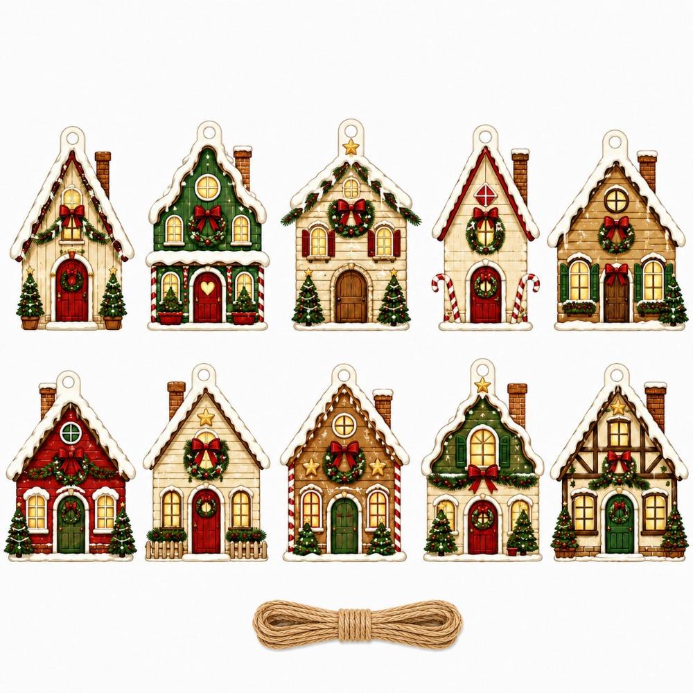Leaves Nut Squirrel Christmas Hanging Garland Multicolor Wall Decoration Fall Winter Season