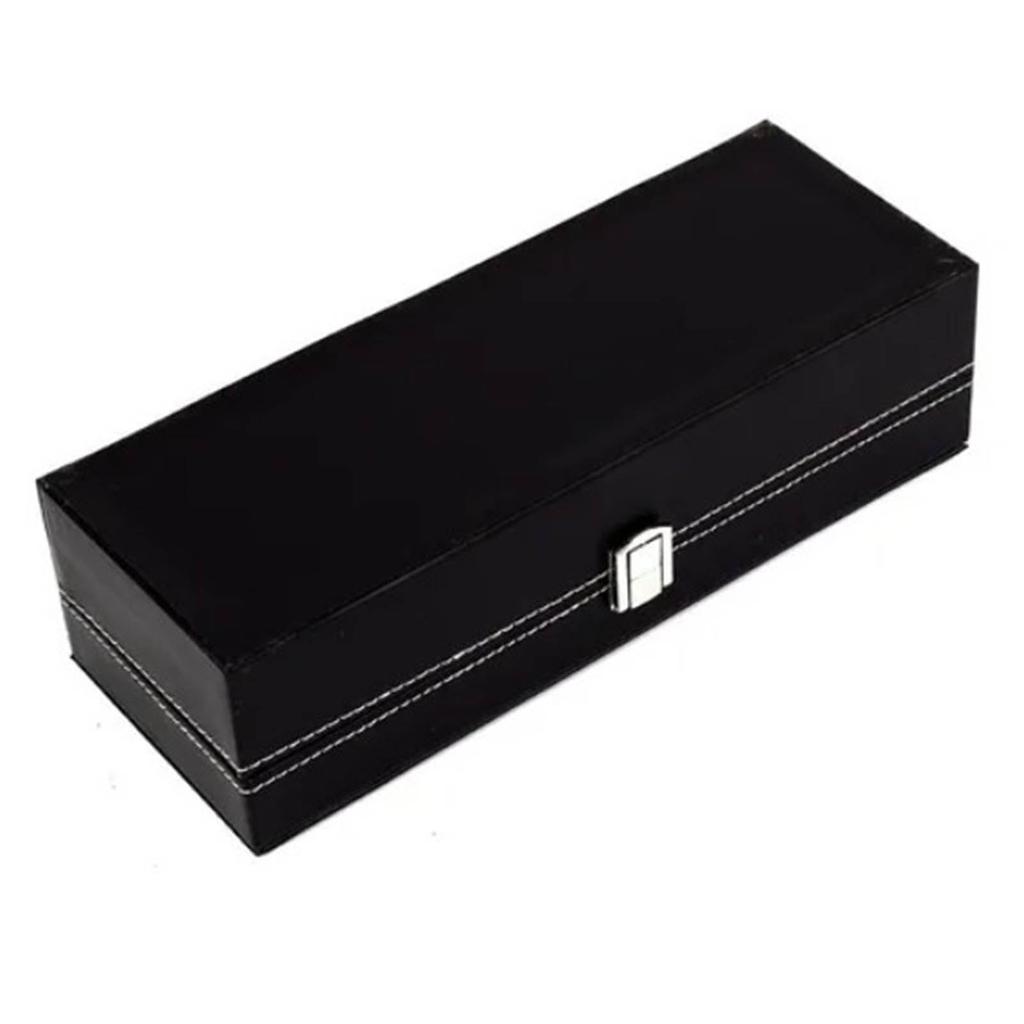 Watch Organizer 6 Slot Dustproof Moistureproof Transparent Window Watch Display Case for Household