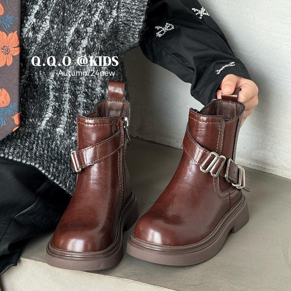 Кожаные детские ботинки в осеннем стиле - Распродажа