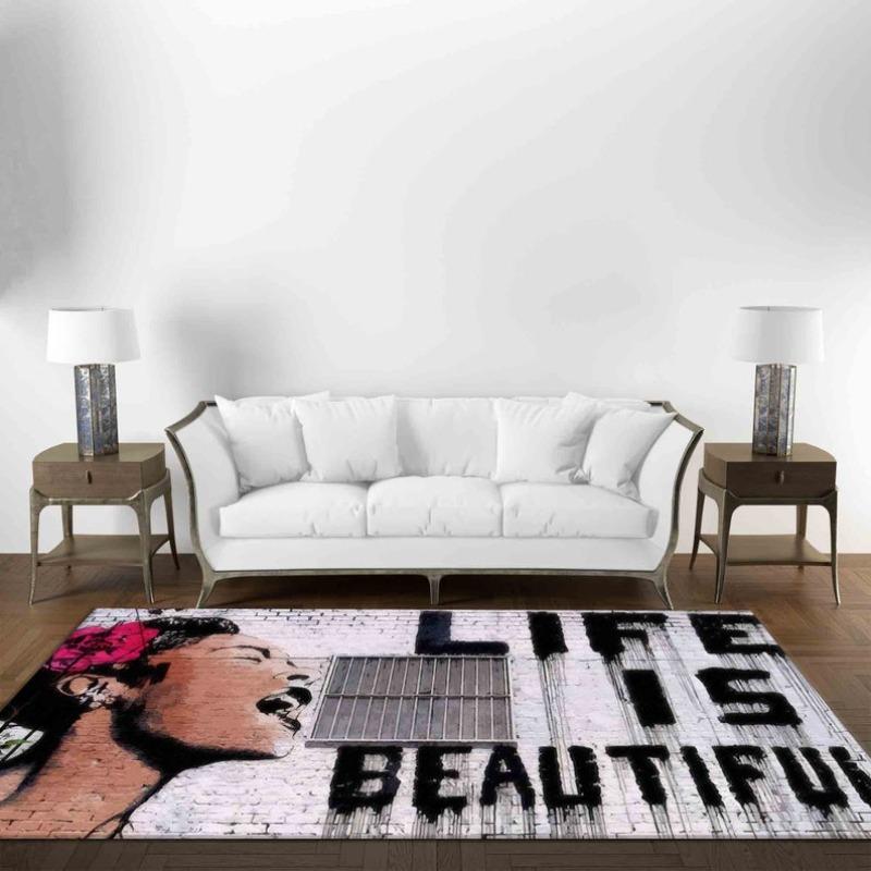 Banksy Woman Art Rug 3D Printed Non-slip Mat